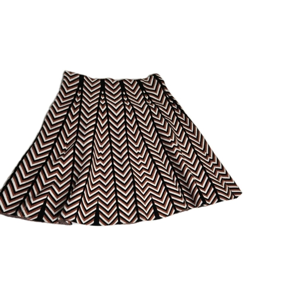 Vila Milano Chevron Print Mini Skater Skirt Boho Y2K SizeM Preppy